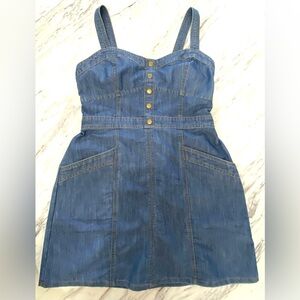 Casual Blue Denim Mini Dress